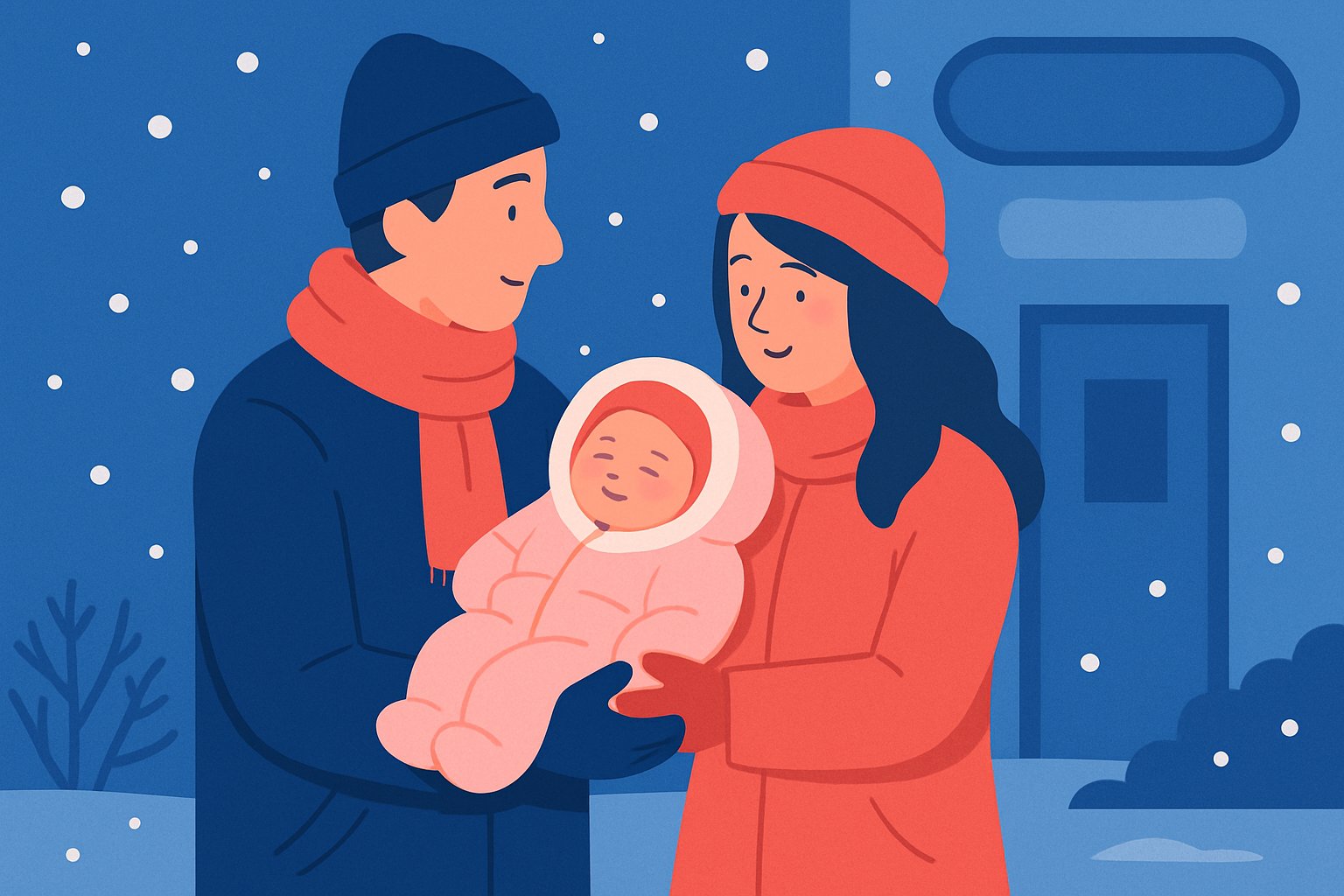 Comment habiller bébé à la sortie de la maternité en hiver ?