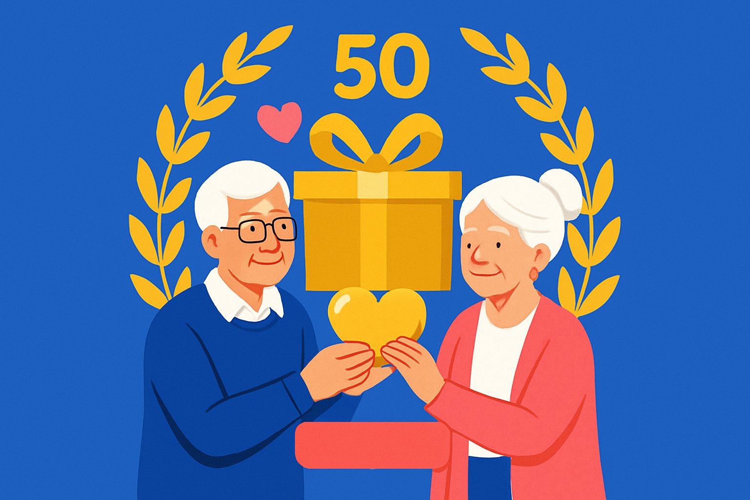 Quel cadeau offrir pour des noces d'or ?