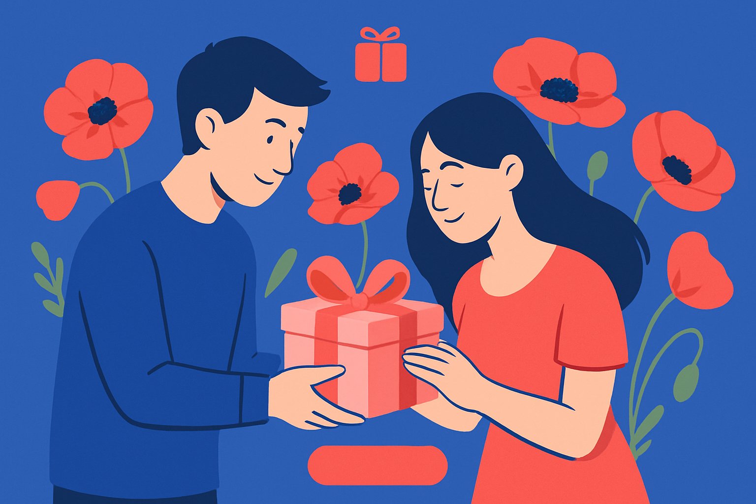Quel cadeau offrir pour des noces de coquelicot ?