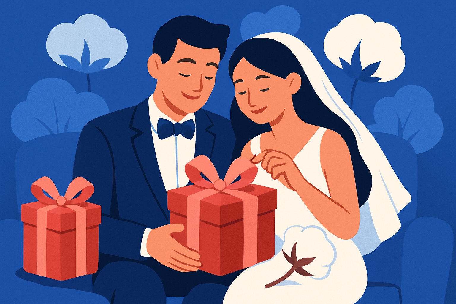 Quel cadeau offrir pour des noces de coton ?