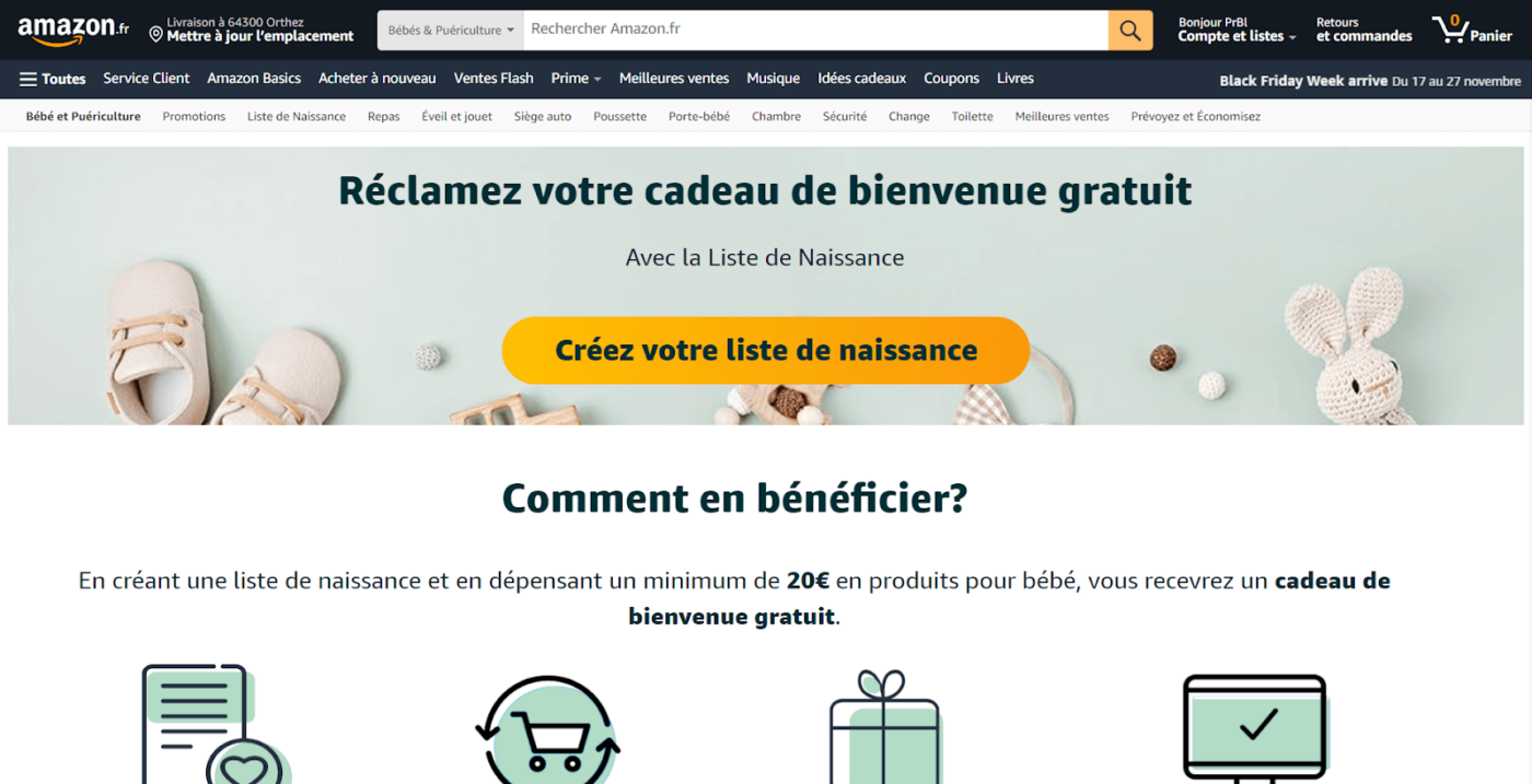 creation compte amazon