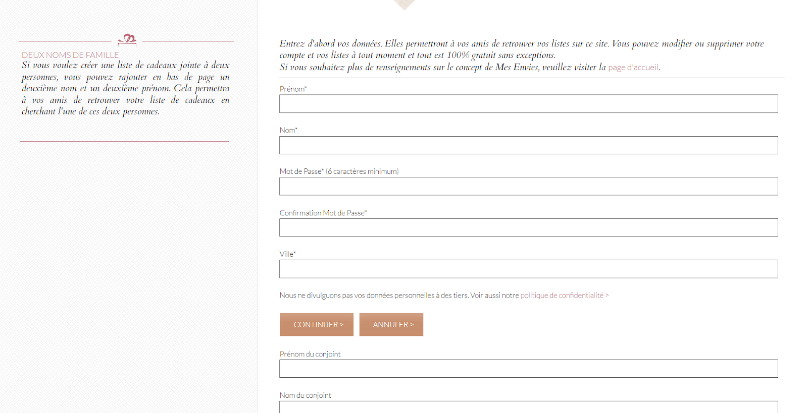 Liste de naissance Mes envies : Avis 2025