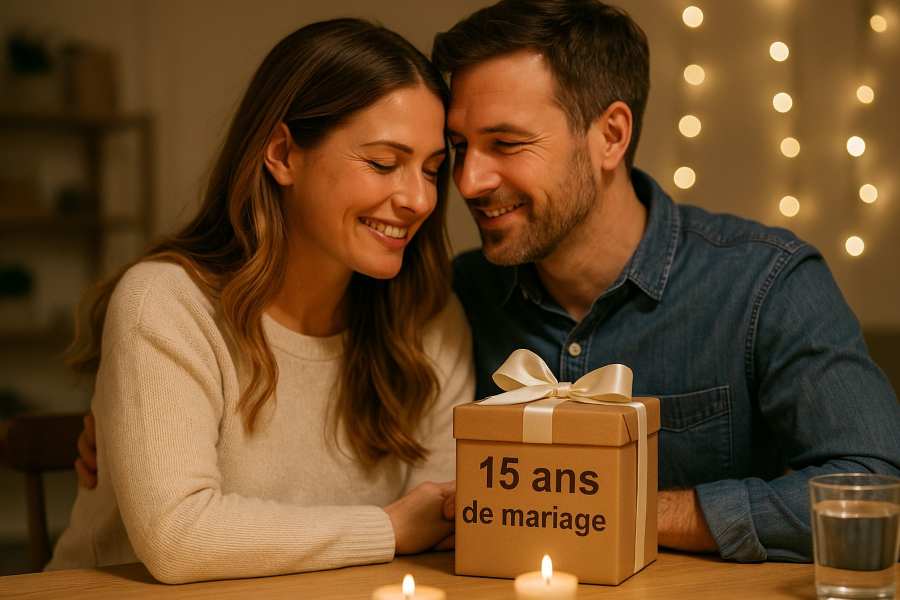 idées cadeaux 15 ans de mariage